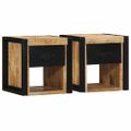 vidaXL nočné skrinky 2 ks 40x35x40 cm masívne hrubé drevo mango