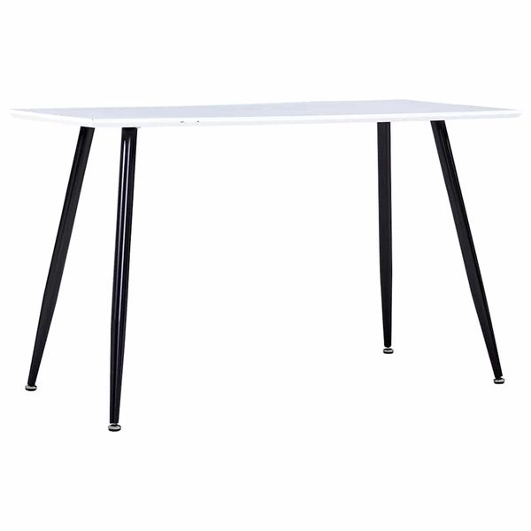 vidaXL Jedálenský stôl, bielo čierny 120x60x74 cm, MDF