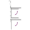 vidaXL Sušiaci stojan na balkón 89x25x(60-95) cm hliník