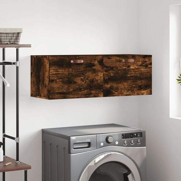 vidaXL Nástenná skrinka, tmavý dub 100x36,5x35 cm, kompozitné drevo