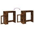 vidaXL Barový stôl s policami dymový dub 101x40x103,5 cm kompoz. drevo