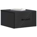 vidaXL Nástenná nočná skrinka 2 ks Čierna 34,5 x 33 x 20 cm