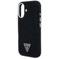 Puzdro Guess HC MagSafe FW Denim Triangle Logo pre iPhone 16 čierne