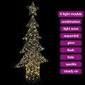 vidaXL Vianočný stromček 240 LED Teplá biela 180 cm Ratan