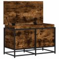 vidaXL Úložný box s vekom dymový dub 80x40x51,5 cm kompozitné drevo