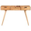 vidaXL Toaletný stolík so zrkadlom 112x45x76 cm masívne akáciové drevo