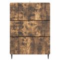 vidaXL Zásuvkový kabinet 66 x 34,5 x 92 cm Kompozitné drevo Dymový dub