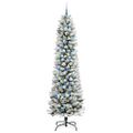 vidaXL Umelý vianočný stromček Biela 240 cm PVC, kov a plast