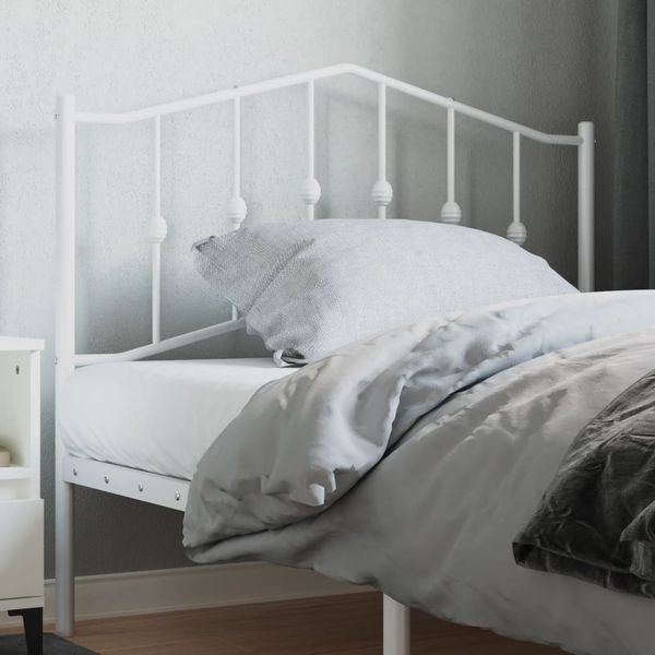 vidaXL Kovové náhradné čelo postele biele 107 cm