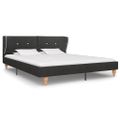 vidaXL Posteľ s matracom tmavosivá 180x200 cm jutová
