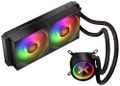 Krux vodný chladič CPU HydroX 240 ARGB / 2x120mm ARGB / PWM / AMD i Intel AiO vodné chladenie, 240mm radiátor, 2× 120mm PWM ARGB ventilátor, infinity mirror pumpa, Intel/AMD kompatibilita, čierne