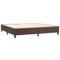 vidaXL Posteľný rám s boxspringom hnedý 200x200 cm umelá koža