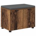 vidaXL Predsieňová lavica s vankúšom Staré drevo 60 x 38 x 46 cm