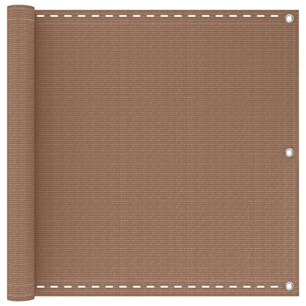 vidaXL Balkónová obrazovka Sivohnedá 120 x 1000 cm HDPE a hliník
