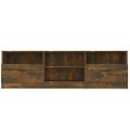 vidaXL TV skrinka dymový dub 150x33,5x45 cm spracované drevo