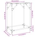 vidaXL Konzolový stolík priehľadná sklenená doska 60x35x81 cm oceľ
