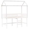 vidaXL Strecha na detskú posteľ biela 207x95,5x159 cm borovicový masív