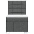 vidaXL Posteľný rám boxsping s matracom tmavosivý 80x200 cm látka