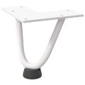 vidaXL Nohy do vlasov pre konferenčný stolík 4 ks, biele 10 cm, masívna oceľ