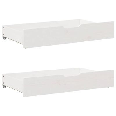 vidaXL Zásuvky pod posteľ 2 ks biele 95x55x17 cm masívna borovica