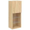 vidaXL TV skrinka s LED svetlami dub sonoma 40,5x30x102 cm