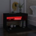 vidaXL Nočný stolík a LED svetlá 2 ks čierne 60x35x40 cm