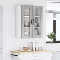 vidaXL Nástenný sklenený kabinet PORTO Sivý Sonoma 60 x 31 x 80 cm