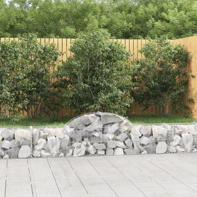 vidaXL Oblúkový gabionový kôš 50 ks 200x30x40/60 cm pozinkované železo