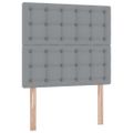 vidaXL LED úložná posteľ s matracom Svetlosivá 100 x 200 cm Látka