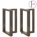 vidaXL Nohy k jedálenskému stolu v tvare T, 2 ks, čierne, 60x35x(72-73) cm, oceľ