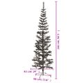 vidaXL Úzky vianočný stromček čierny 240 cm