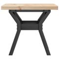 vidaXL Konferenčný stolík v tvare Y 40x40x35,5 cm borovica a oceľ
