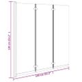 vidaXL Skladací sprchový kút 3 panely 130x130 cm ESG čierny