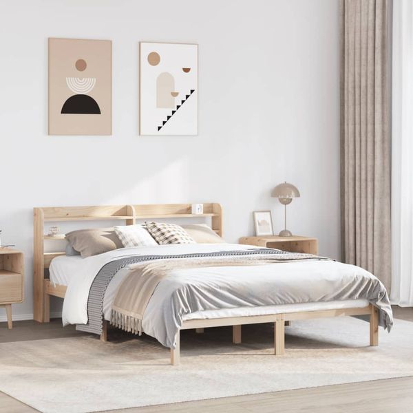 vidaXL Posteľ bez matraca 135x190 cm masívna borovica