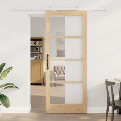 vidaXL Posuvné dvere ORKDAL 86 x 211 cm Prírodná