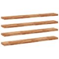 vidaXL Plávajúce police 4 ks 140x20x4 cm olejom sfarbené masívne drevo akácia