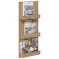 vidaXL Regál na časopisy s poličkou Remeselný dub 43 x 11 x 102 cm