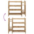 vidaXL Regál na topánky 88 x 27 x 80 cm Bambus Prírodná