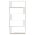 vidaXL Knižnica/deliaca stena biela 80x25x163,5 cm masívna borovica