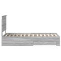 vidaXL Rám postele Sivý Sonoma a striebro 70 x 190 cm Kompozitné drevo