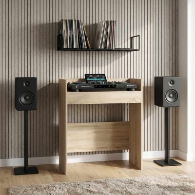 vidaXL DJ stôl Dub sonoma 102 x 45 x 102 cm Kompozitné drevo