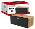 GENIUS repro SP-HF505BT Pine Wood/ Bluetooth 5.3/ 20W/ barva světlé dřevo Reproduktor, dvoupásmový, 20W, 80 Hz - 20 kHz, Bluetooth 5.3, AUX, ovládání hlasitosti, konektor pro sluchátka, hnedý