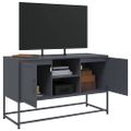 vidaXL TV skrinka antracitová 100,5x39x60,5 cm oceľ