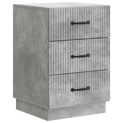 vidaXL Nočný stolík Betónovo sivá 43 x 41 x 63,5 cm Kompozitné drevo