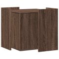 vidaXL Uzavretý box na stelivo, hnedý dub 53x53x51cm, kompozitné drevo