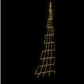 vidaXL LED Vianočný stromček so zemnými kolíkmi Teplá biela 511 cm Kov