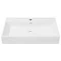 vidaXL Umývadlo s otvorom na batériu, keramika, biele 76x42,5x14,5 cm