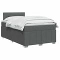 vidaXL Posteľ boxspring s matracom Tmavosivá 120 x 200 cm Látka