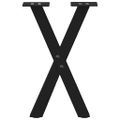 vidaXL Nohy konferenčného stolíka v tvare X, 2 ks, čierne, 38 x (42-43) cm, oceľové