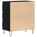 vidaXL Servírovacia skriňa Čierny dub 60 x 35 x 70 cm Kompozitné drevo